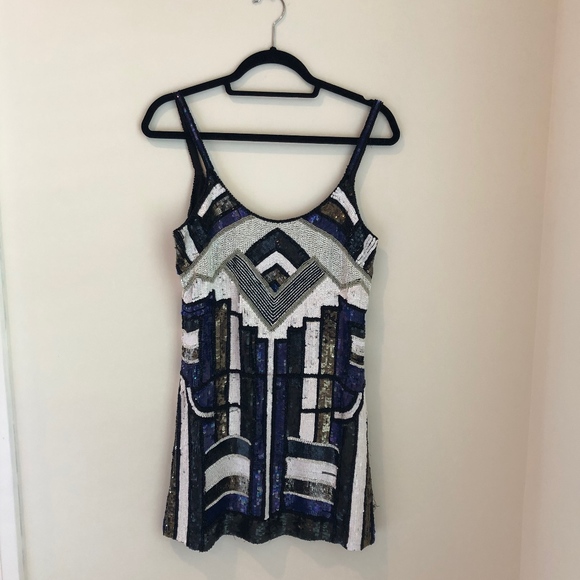 PARKER beaded & sequin Dress size 0 - Picture 1 of 7
